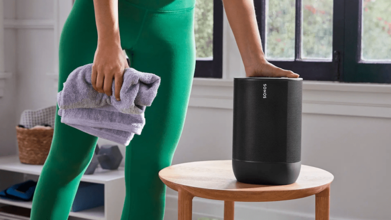 Sonos Move being used during a workout