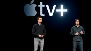 Apple tV+ on stage logo