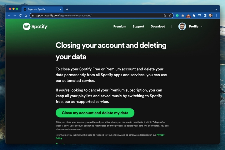 Como excluir sua conta do Spotify.