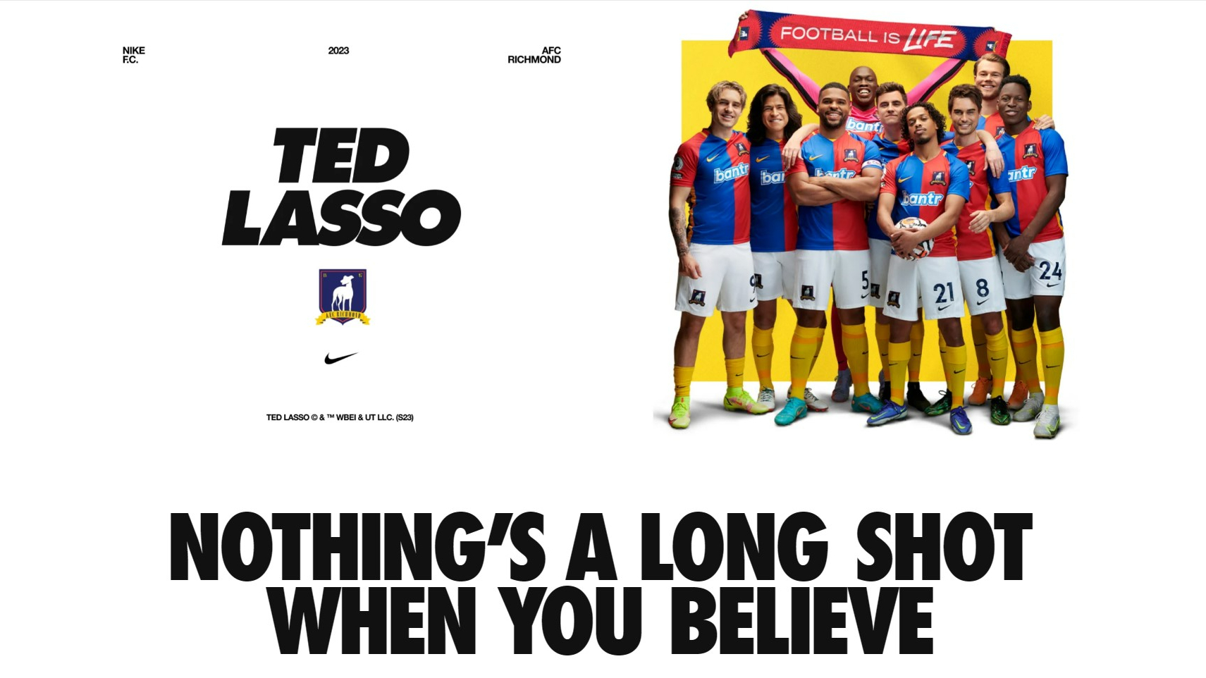 colaboração ted lasso nike