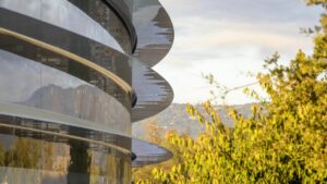 Side of Apple Park building