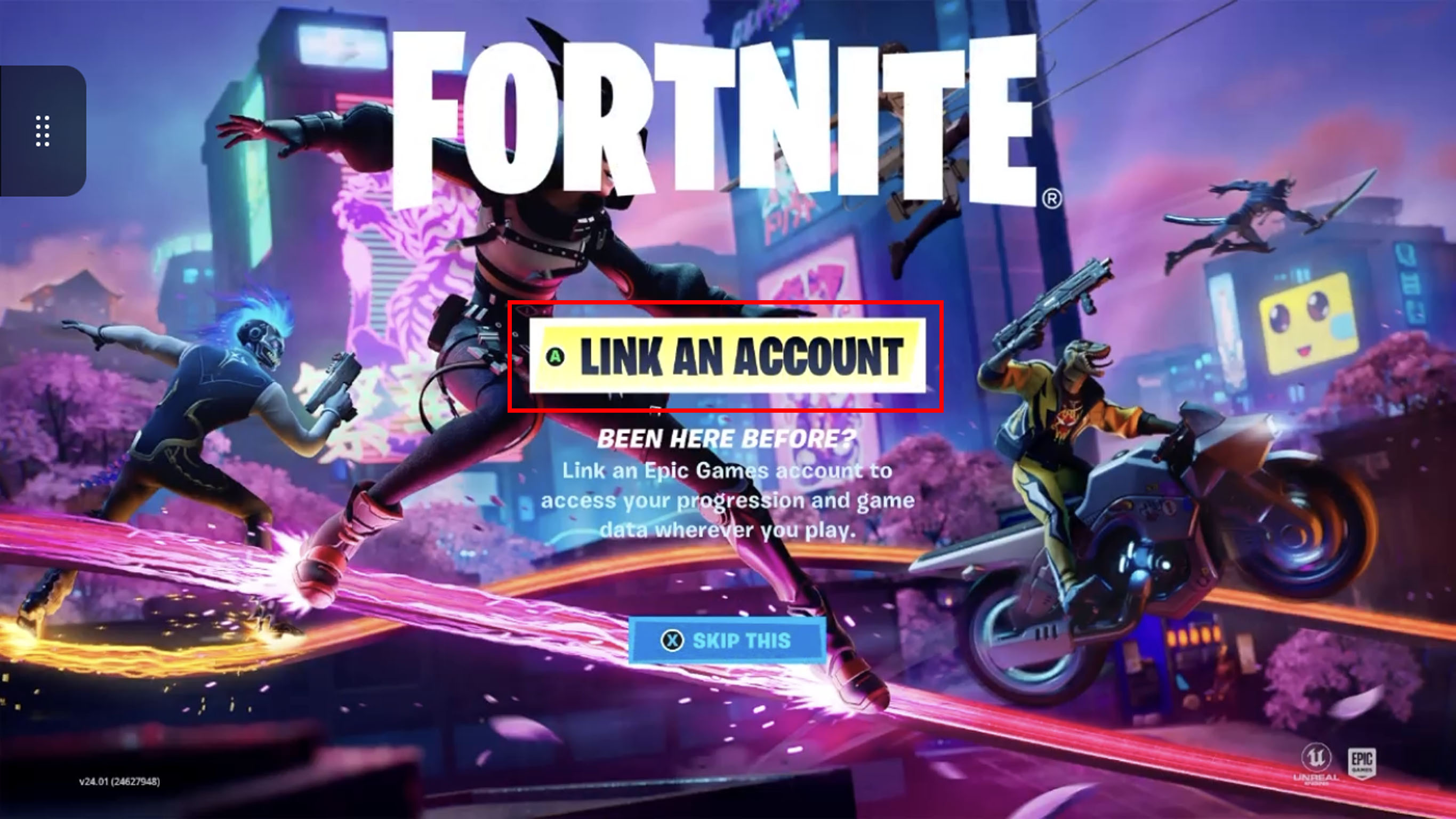 Vincule sua conta Fortnite no iPhone ou iPad.