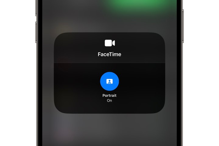 Ative o modo retrato para FaceTime no iPhone 14 Pro Max.