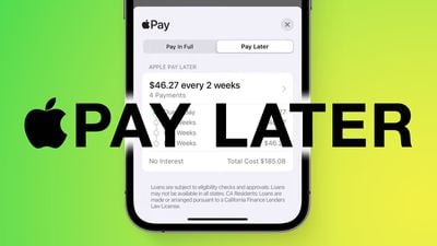 Recurso verde rápido do Apple Pay Later