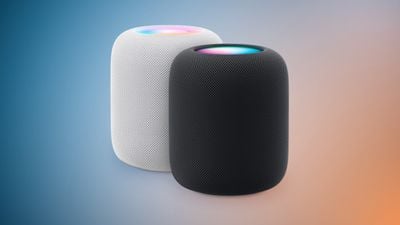 HomePod 2 branco e meia-noite azul laranja