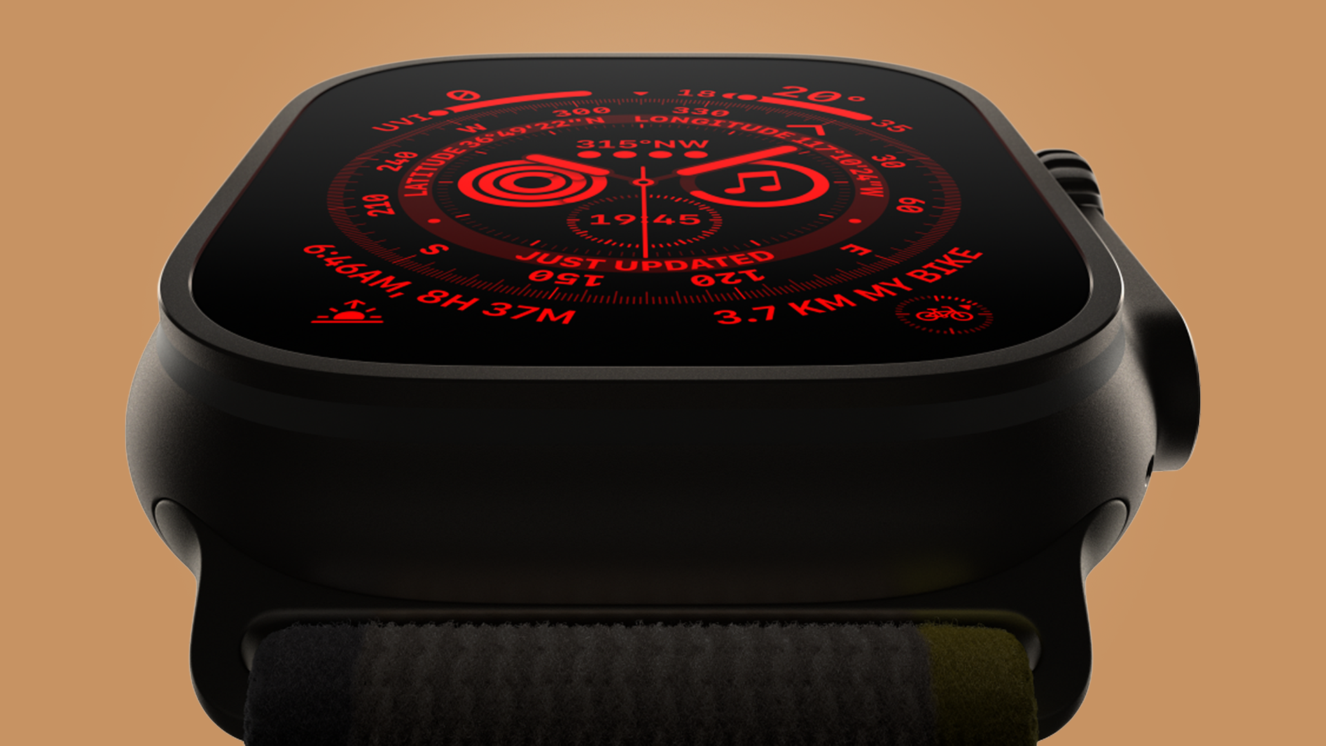 Apple Watch Ultra na lateral