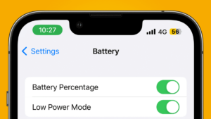 iPhone 13 battery settings