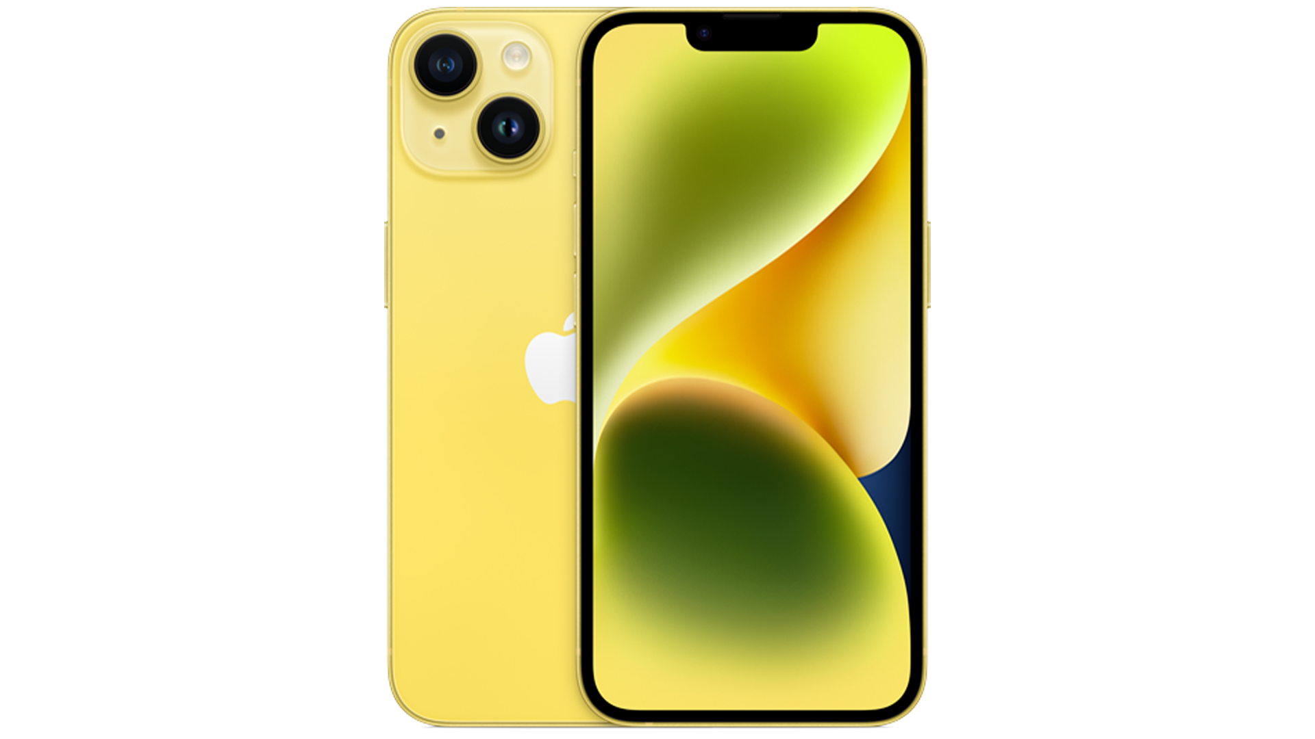 iPhone 14 em amarelo