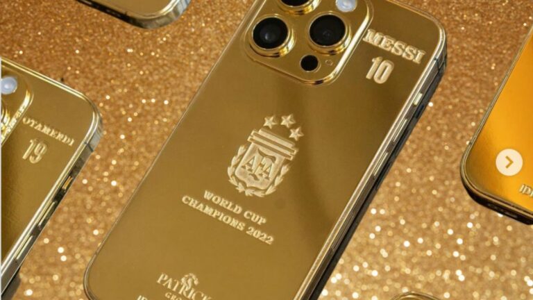 Custom Lionel Messi gold iPhone 14 Pro