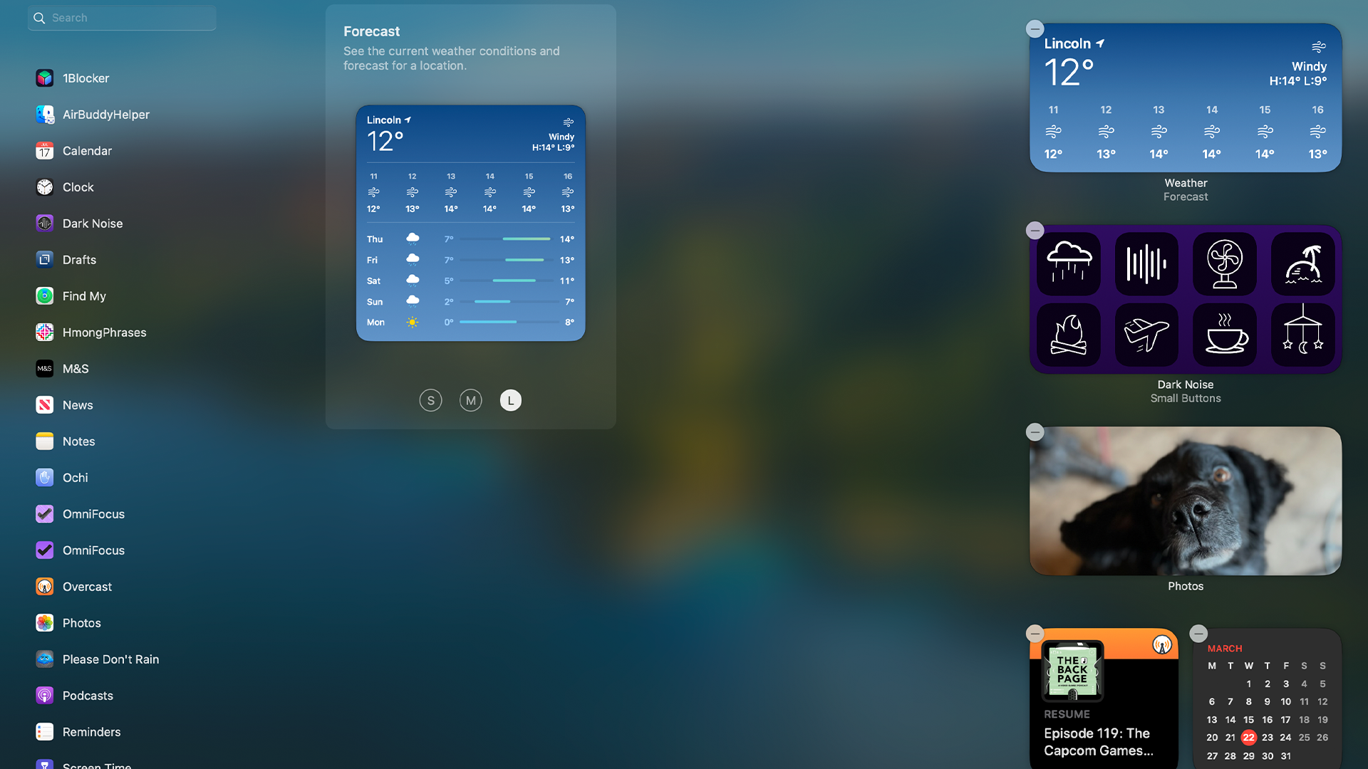 Widgets do macOS