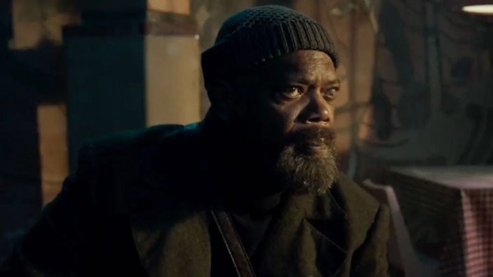 Samuel L. Jackson em Invasão Secreta.