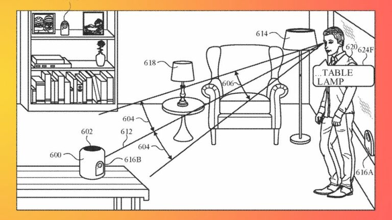 A patent application for a future HomePod device with a camera.