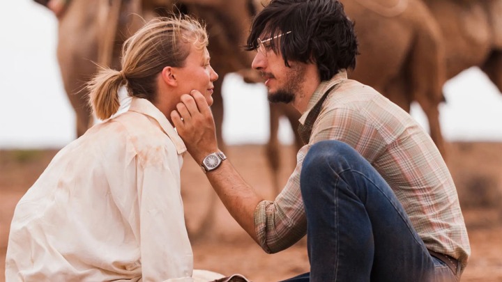 Mia Wasikowska e Adam Driver em Tracks.