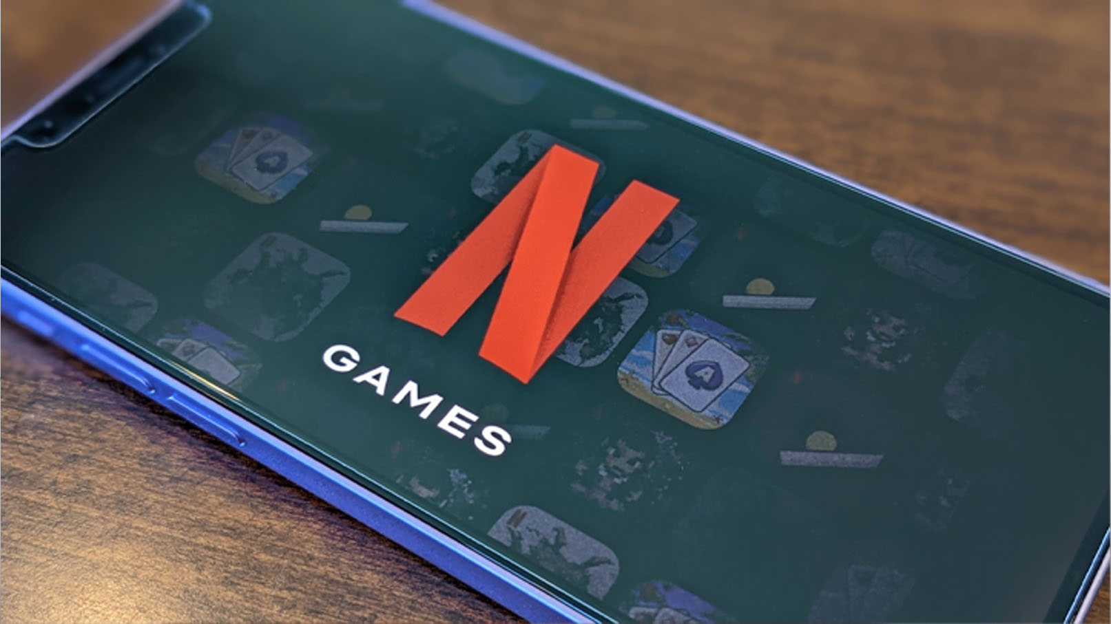 Logotipo do Netflix Games no iPhone