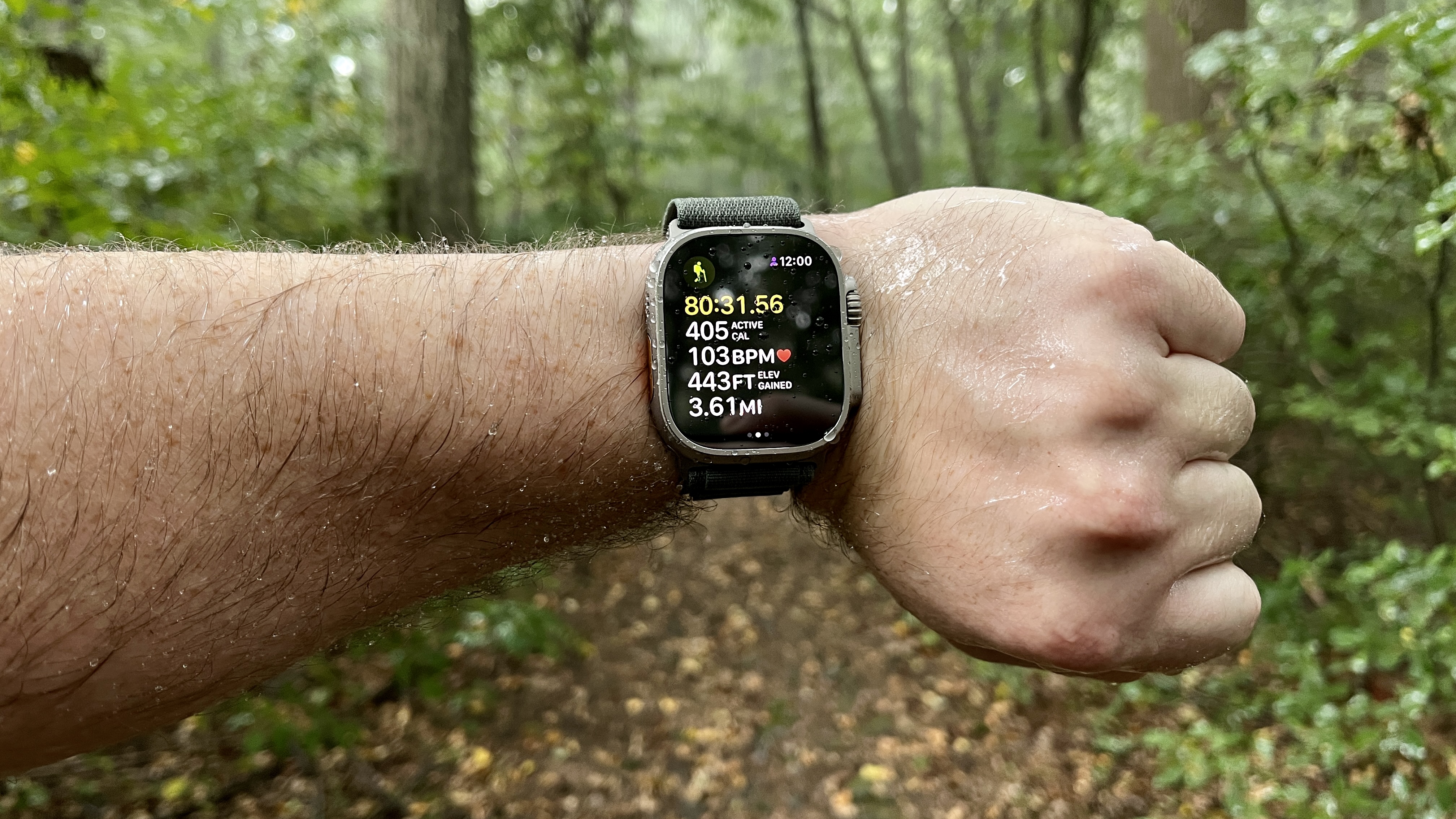 Treino de caminhada do Apple Watch Ultra