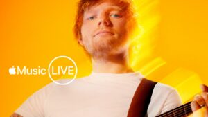 Apple Music e Apple TV+ farão transmissão ao vivo do show de Ed Sheeran na próxima semana