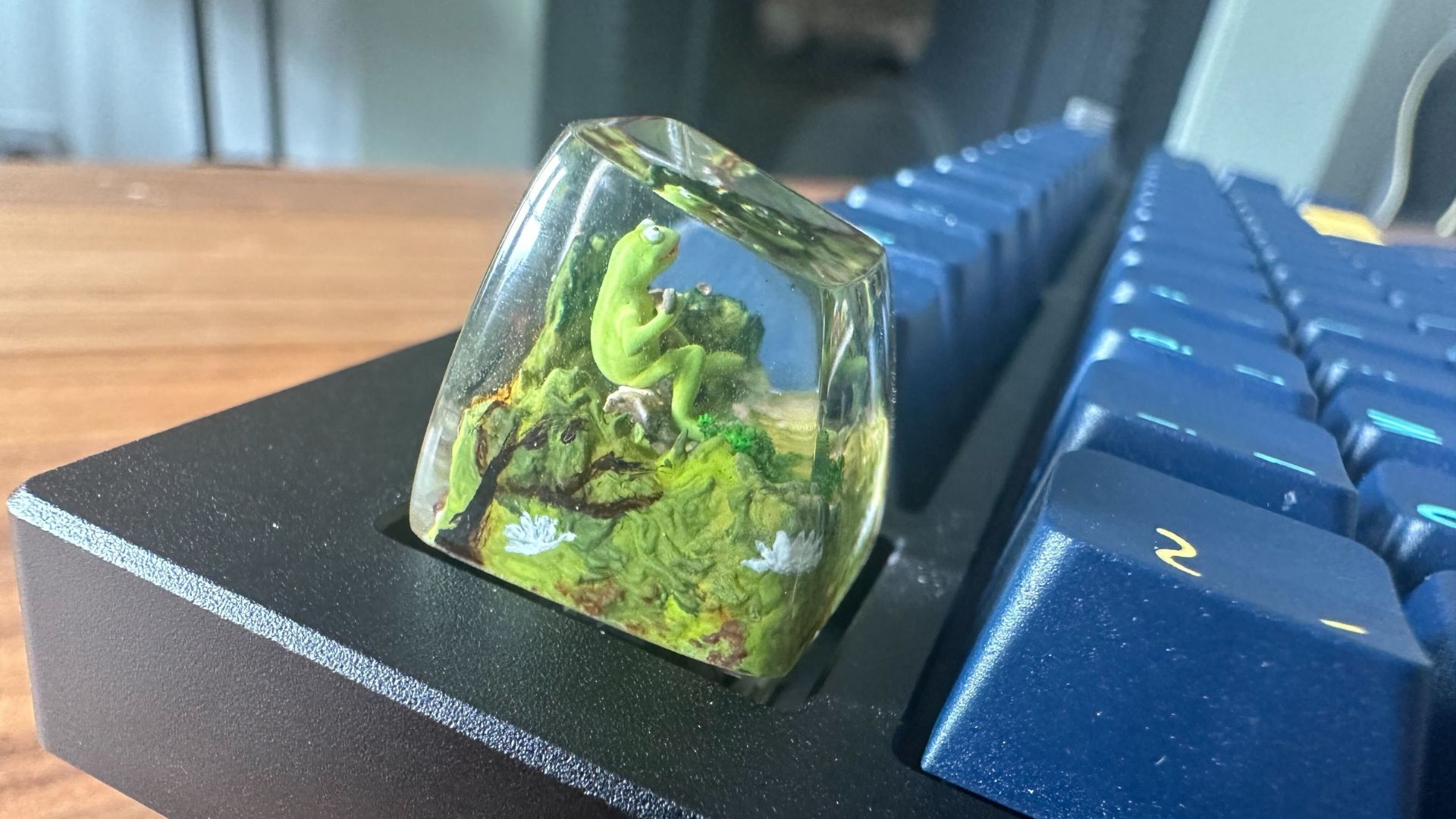 Keycap artesão personalizado kermit o sapo