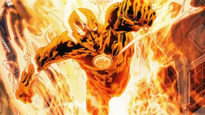 Johnny Storm entra em ação nesta imagem do Tocha Humana.