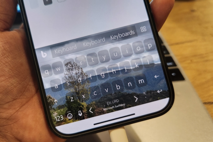 SwiftKey com plano de fundo personalizado