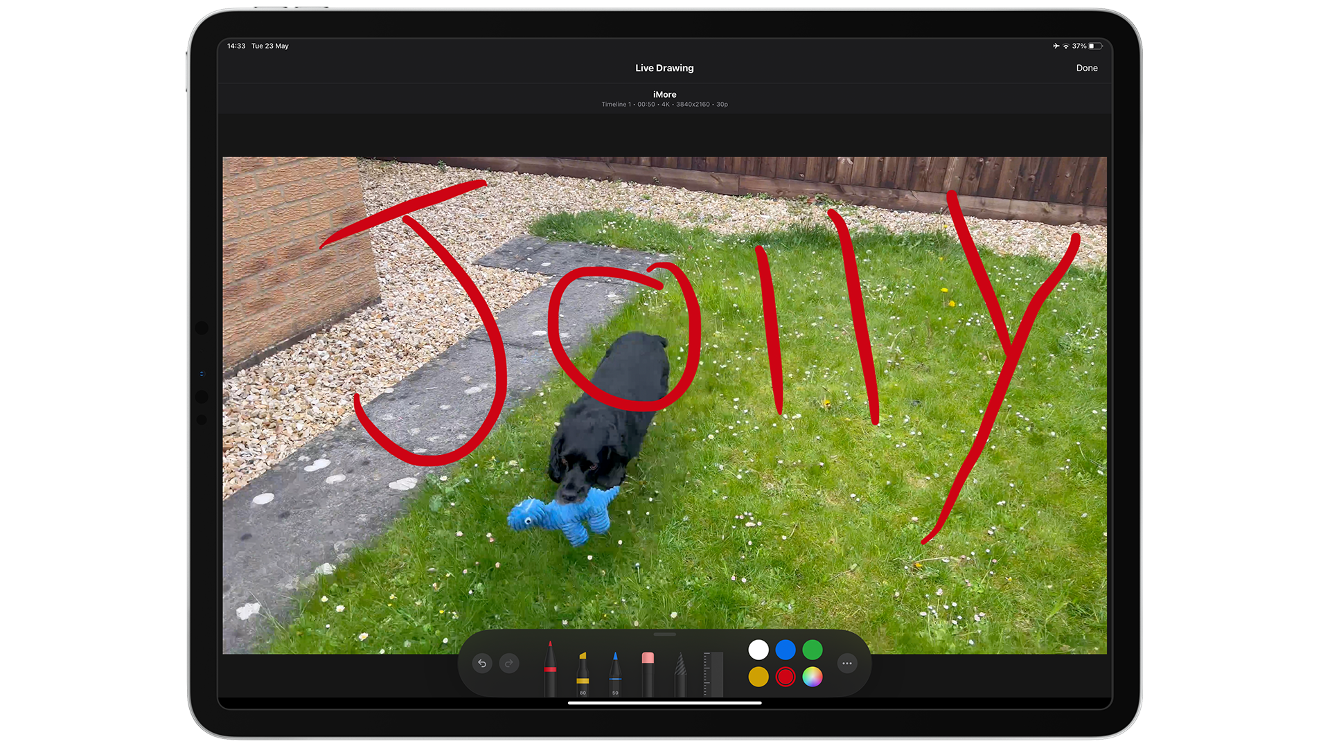 Desenho ao vivo do iPad do Final Cut Pro