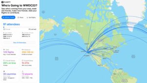 Indo para a WWDC?  Encontre-se com outros desenvolvedores por meio da ferramenta de rastreamento do Flighty