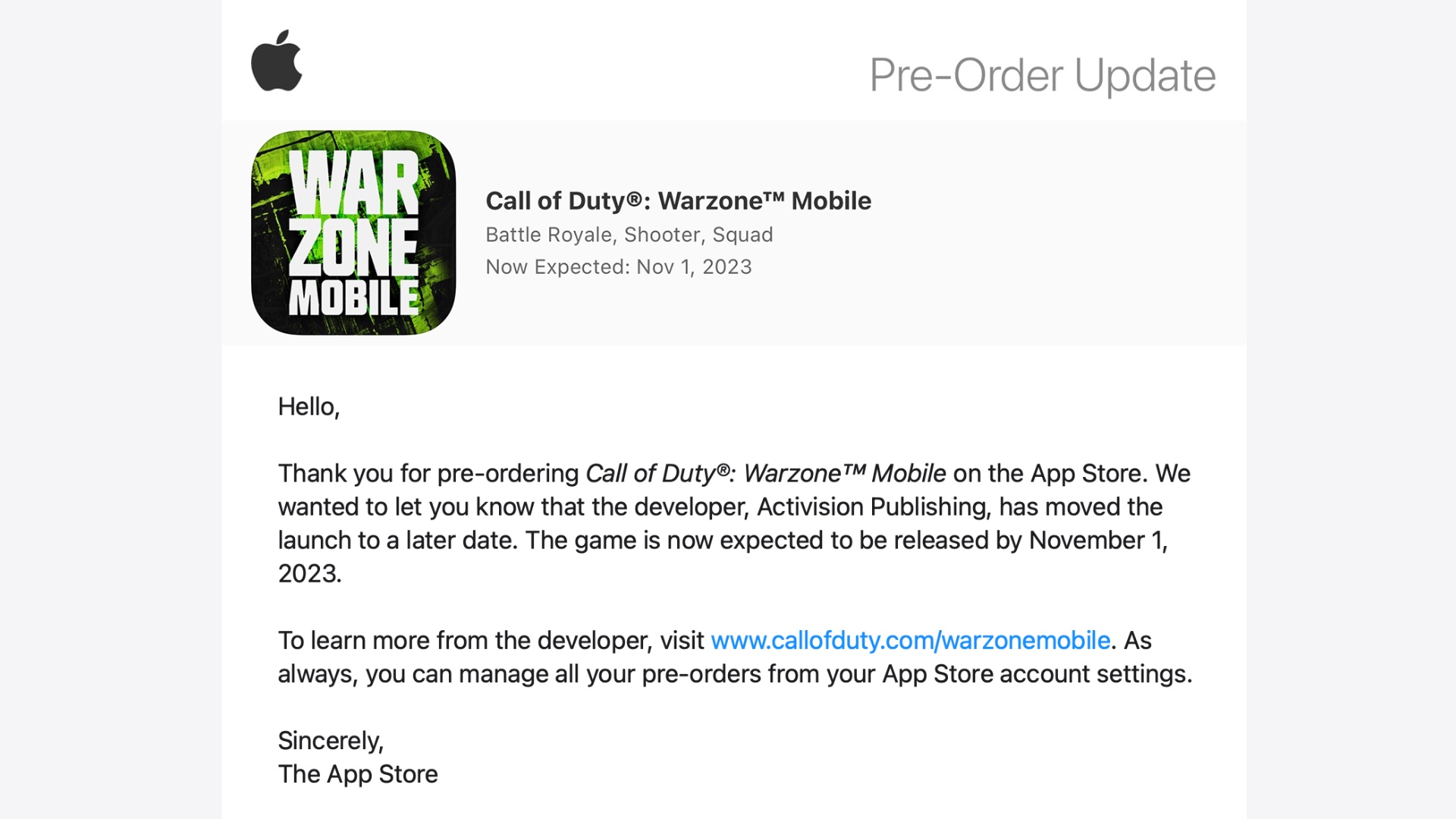 A data de lançamento do Call of Duty Warzone Mobile acabou de mudar (e são  más notícias) – Mundo Apple SJC –Assistência Premium Apple–