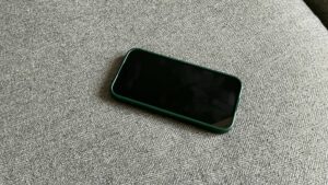 Black iPhone screen