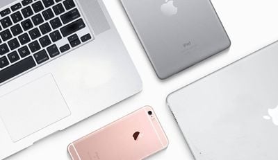 colagem de comércio de apple em dispositivos