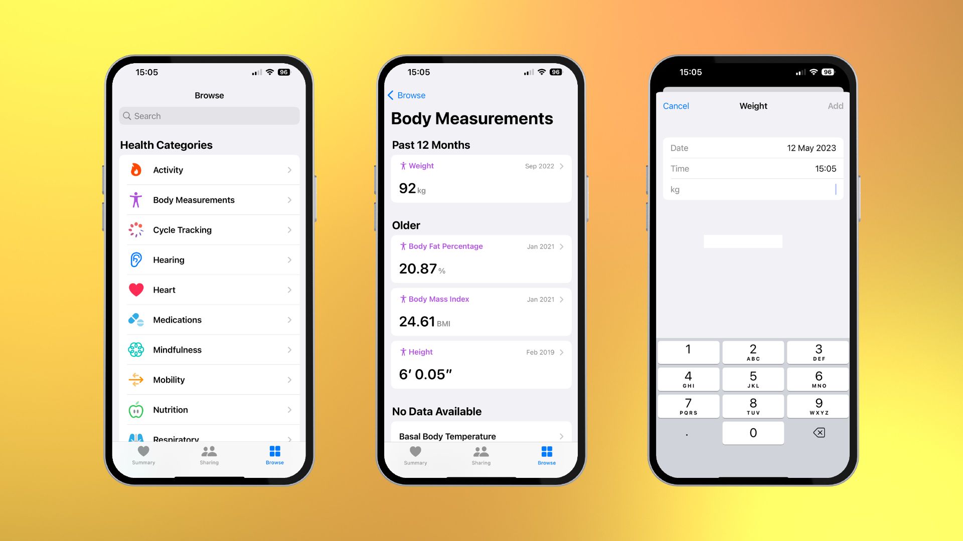 Como calcular o IMC no iPhone