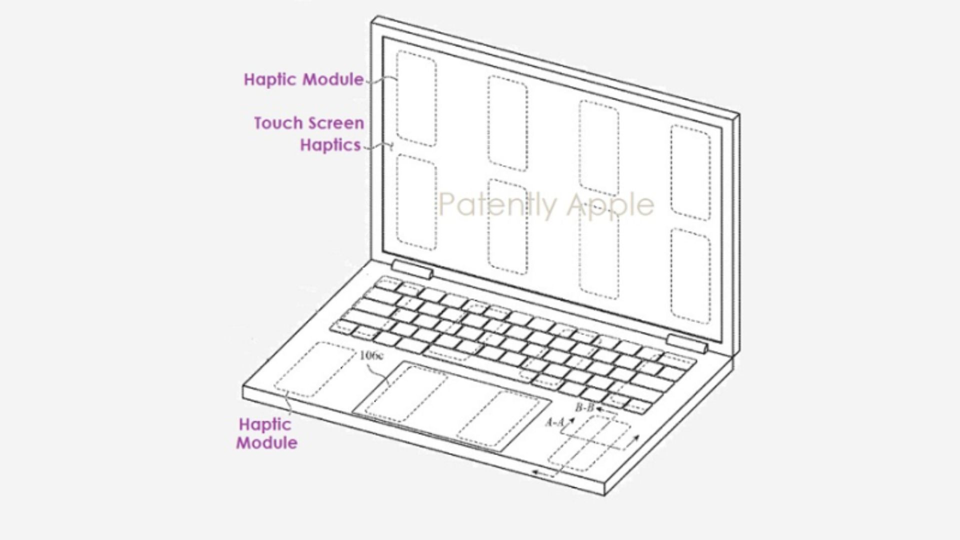 Patente da Apple para macbook com tela sensível ao toque