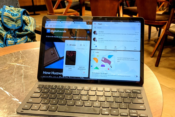 Visualização em tela dividida do Samsung Galaxy Tab S8