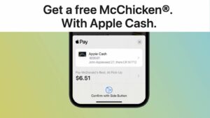 Apple Pay Promo oferece aos usuários McDonald's McChicken grátis