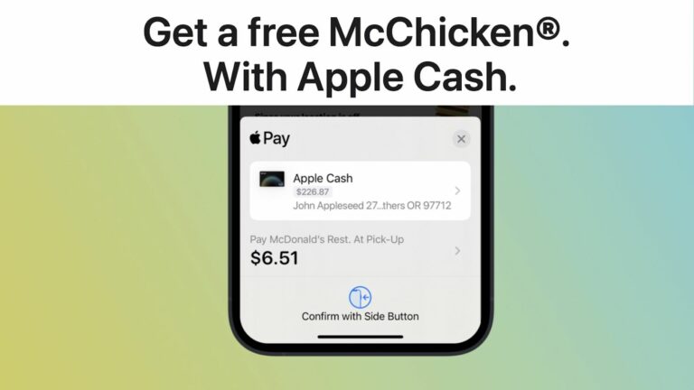 Apple Pay Promo oferece aos usuários McDonald's McChicken grátis