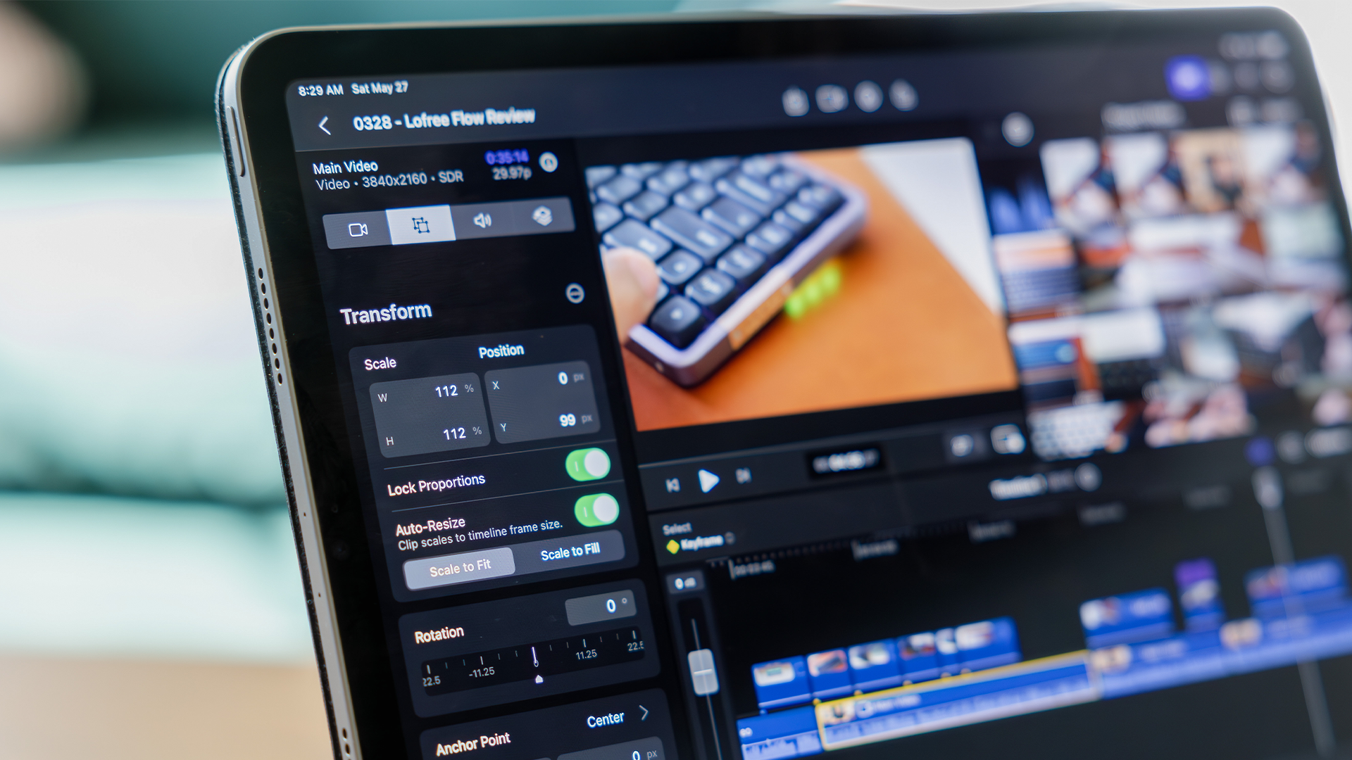 Visualizador de iPad do Final Cut Pro