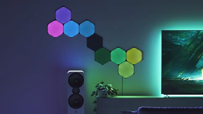 nanoleaf hexágonos pretos