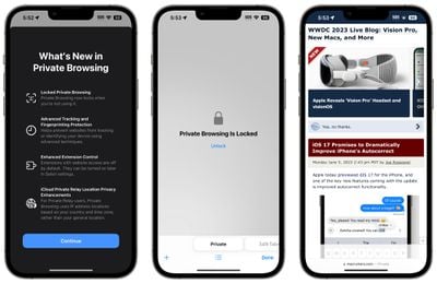 safari navegação privada ios 17