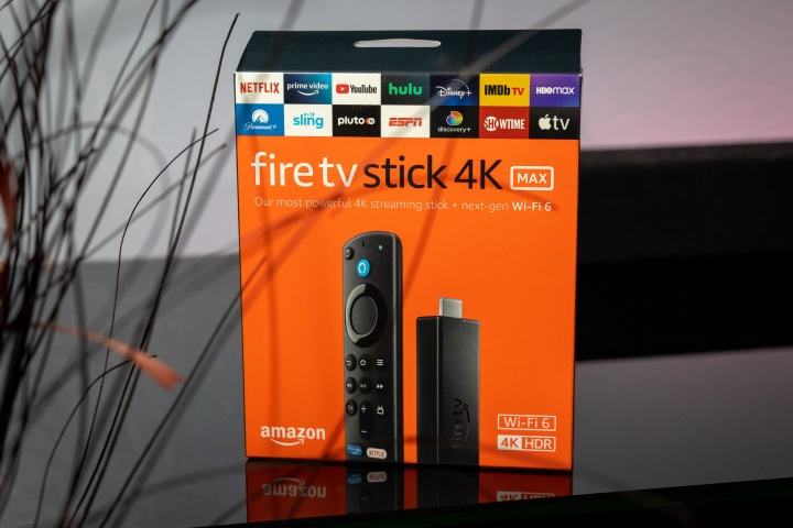 A caixa para o Amazon Fire TV Stick 4K Max.