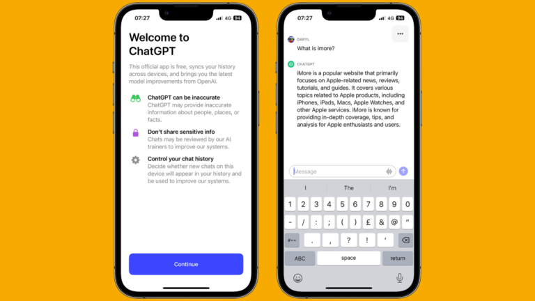 ChatGPT app on iOS