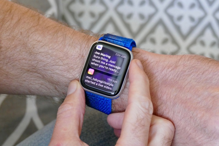 Notificações no Apple Watch SE 2.