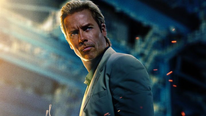 Aldrich Killian em um pôster de Homem de Ferro 3.