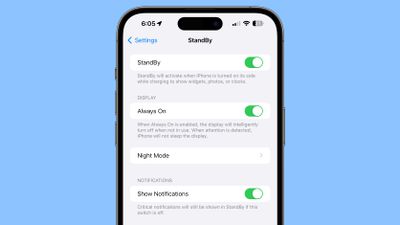 standby ios 17 mostrar notificações