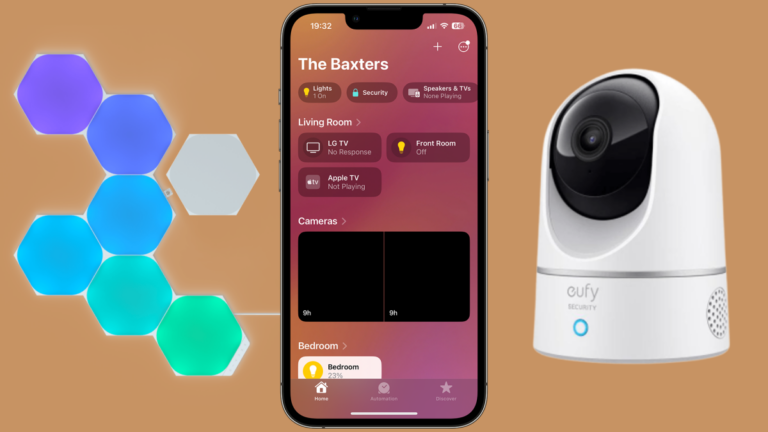 Home app and Nanoleaf panels and Eufy camera