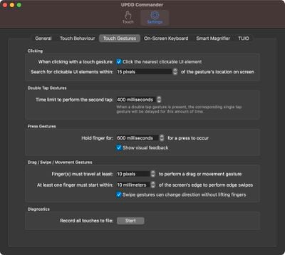 configurações do Alogic Clarity Pro