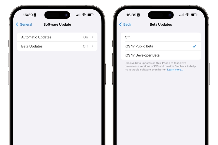 como baixar a configuração beta pública do iphone ios 17