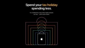 Apple lista produtos elegíveis para os próximos feriados isentos de impostos sobre vendas nos EUA