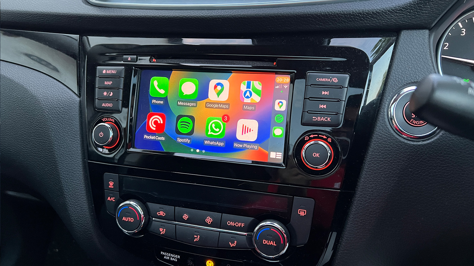 Painel do CarPlay