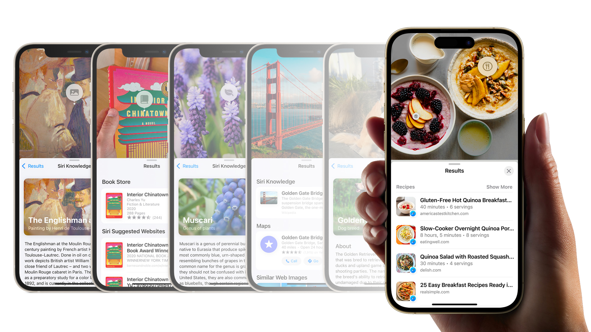 Como fazer uma pesquisa visual de receita de comida iOS 17 imagem de imprensa