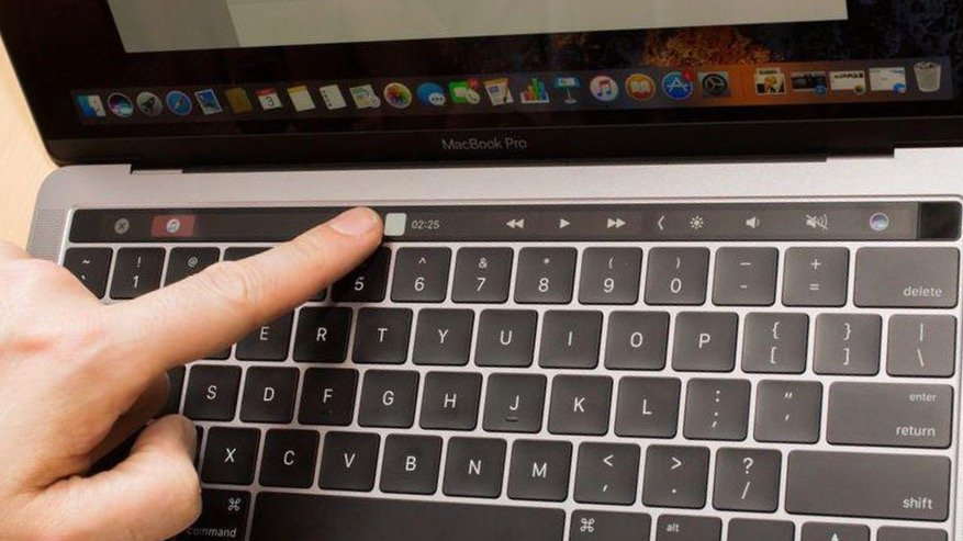 Barra de toque no MacBook Pro de 13 polegadas