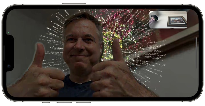 Fogos de artifício por gestos FaceTime do iOS 17.