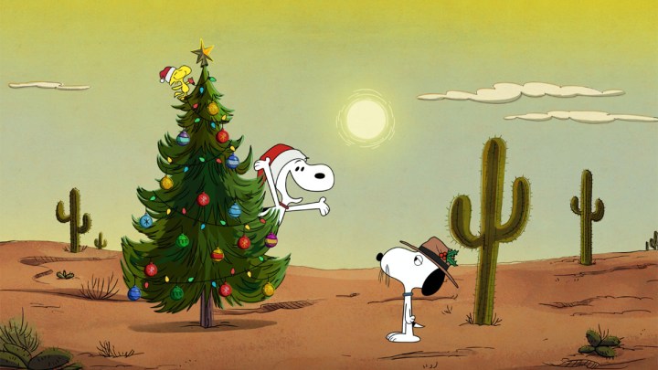 Snoopy e Spike no especial de Natal do Snoopy Show.